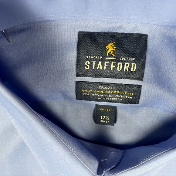 Stafford | Shirts | Stafford Mens Travel Easy Care Broadcloth Fitted